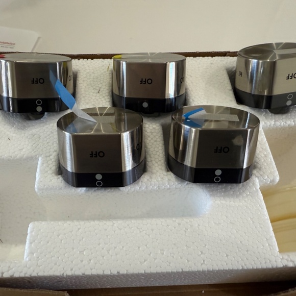 NEW Wolf Stainless Steel Knobs Factory SET OF 5 #826986 for Sub Zero Gas Cooktop - Picture 7 of 7